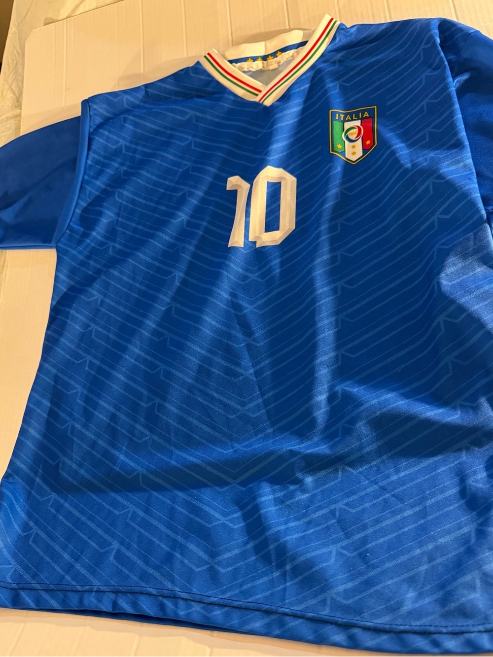 #332 Blue Italia Soccer Jersey with Number 10